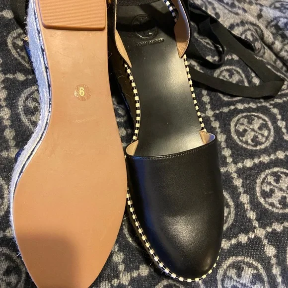 Tory Burch Black and White Espadrilles - Picture 2 of 3